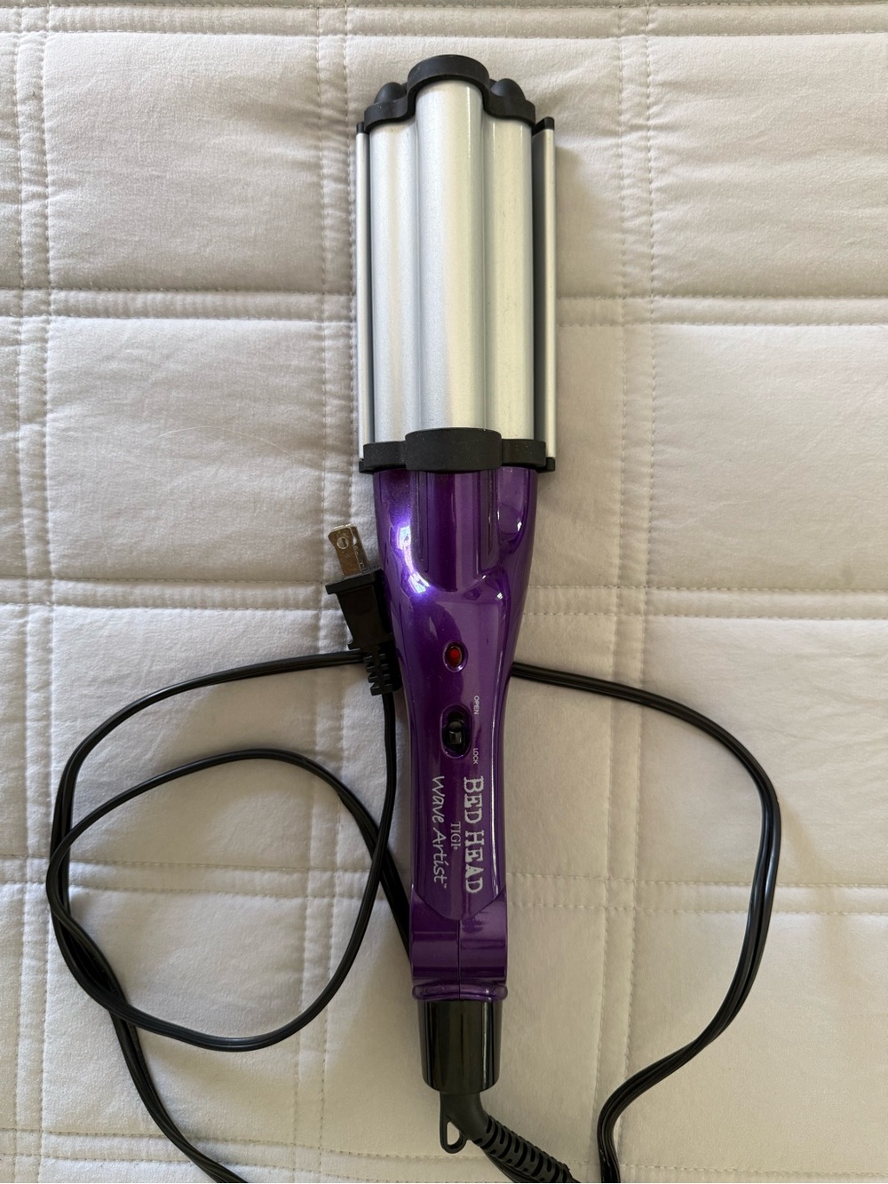 BedHead Purple Triple Barrel Waver Hair Styling Iron